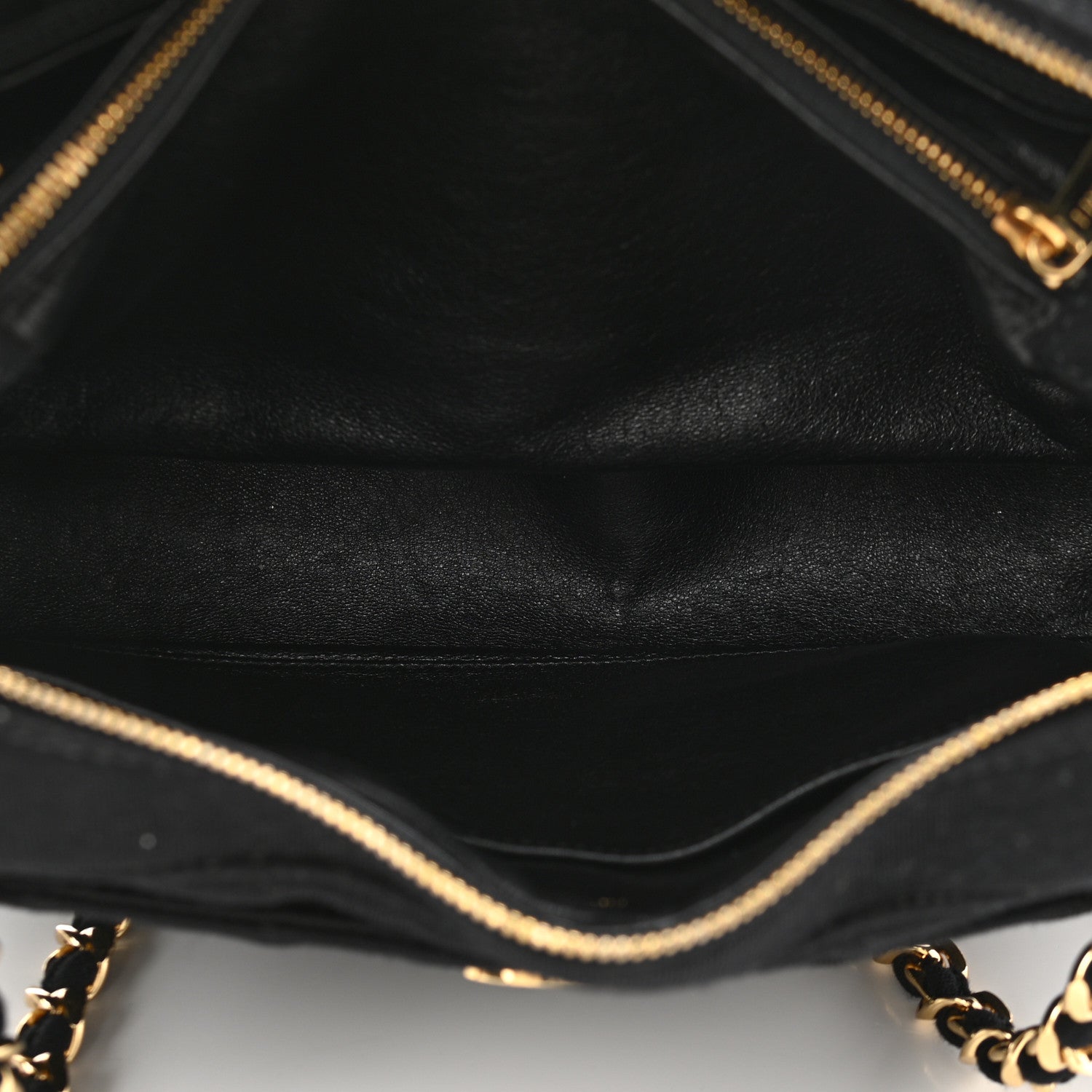 Chanel Jersey Chevron Quilted Camera Case Black 6 of 14