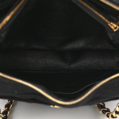 Chanel Jersey Chevron Quilted Camera Case Black 6 of 14