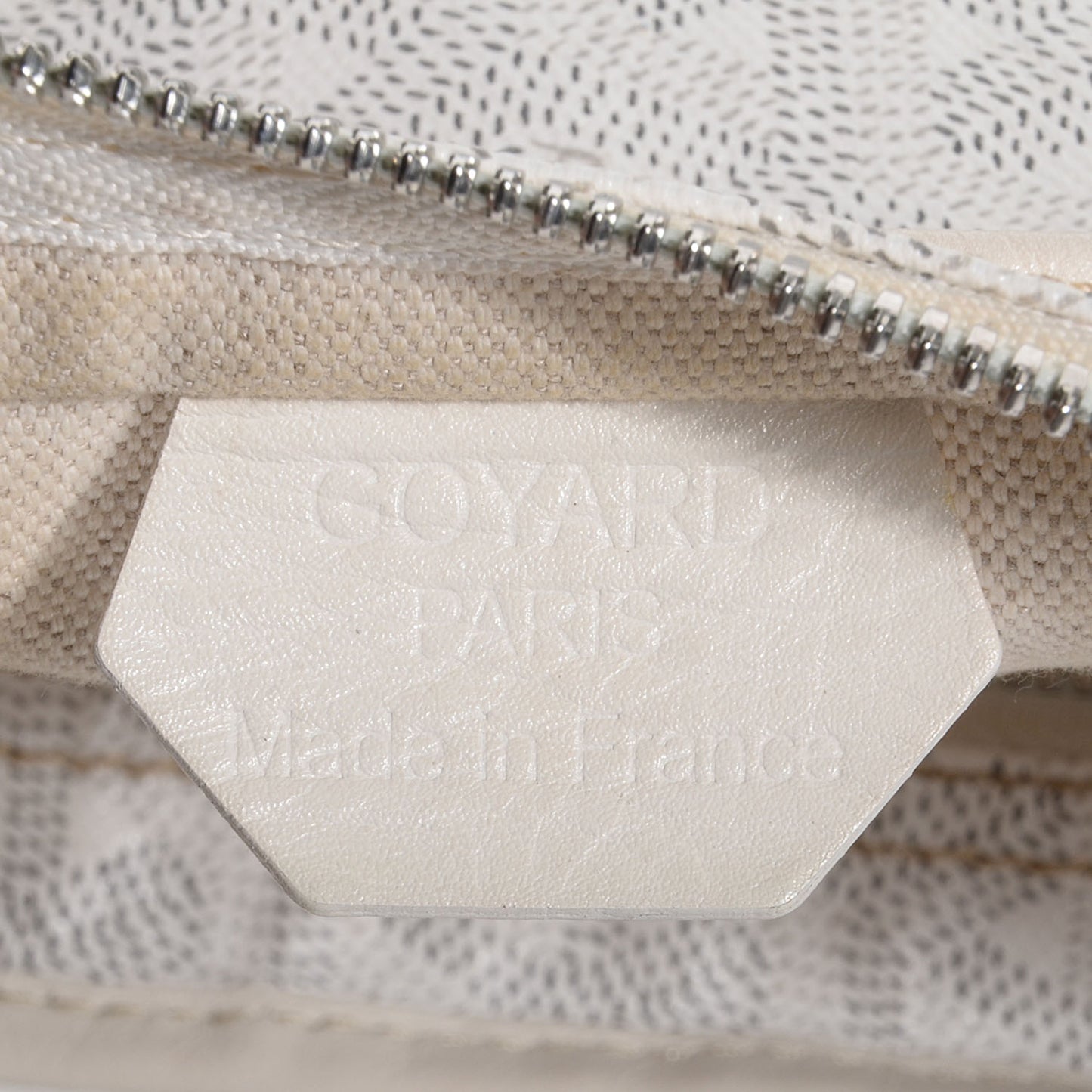 Goyardine Fidji Zip Hobo White