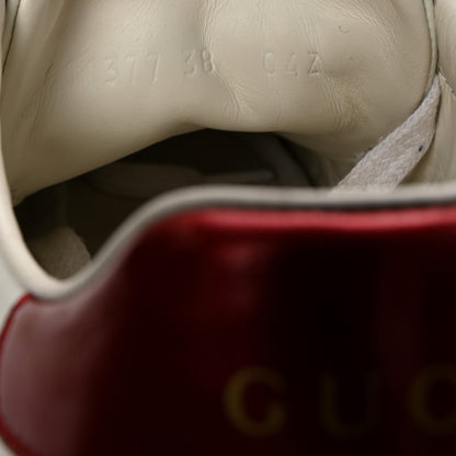 Gucci Calfskin Web GG Apple Embroidered Womens Ace Sneakers 38 White 9 of 10
