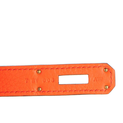 Hermes Taurillon Clemence Birkin 30 Orange Poppy 11 of 27
