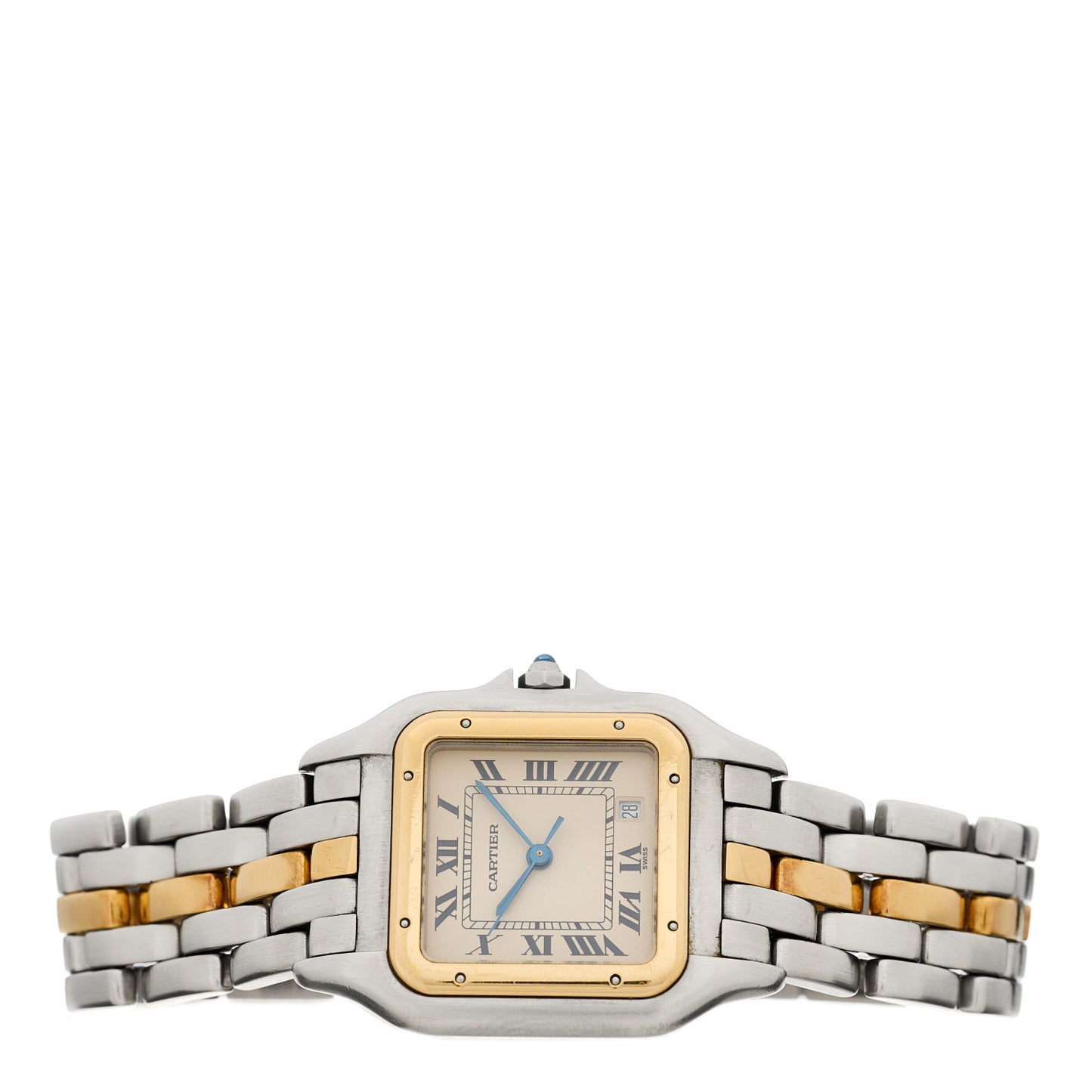 Stainless Steel 18K Yellow Gold 27mm Panthere Quartz Watch
