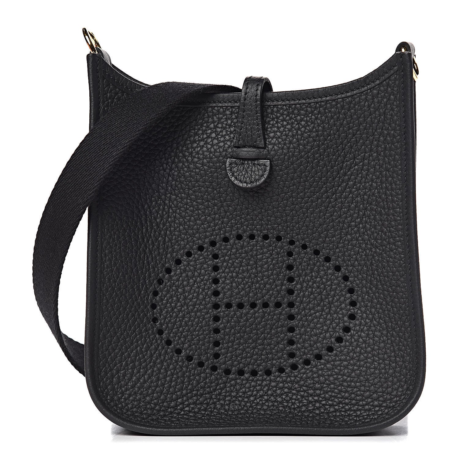 Hermes Taurillon Clemence Evelyne TPM Black 1 of 12