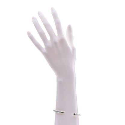 David Yurman Sterling Silver 14K Yellow Gold Amethyst 5mm Cable Classics Petite Color Bracelet 2 of 5