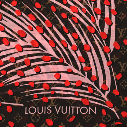 Louis Vuitton Cotton Monogram Jungle Dots Scarf Sugar Pink Poppy 3 of 4