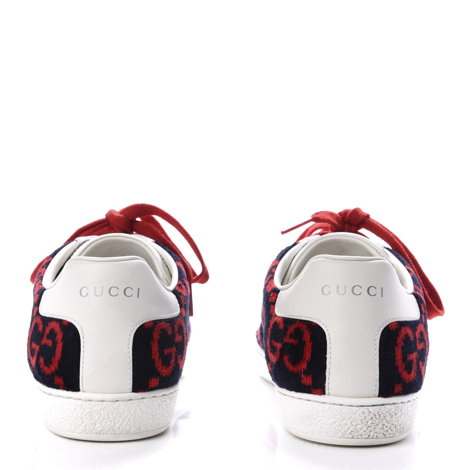 Gucci Terry Cloth GG Monogram Web Womens Ace Sneakers 38.5 Blue Red 6 of 10