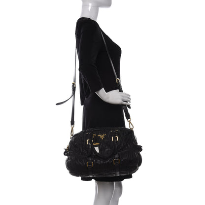 Prada Nappa Gaufre Satchel Black 2 of 13