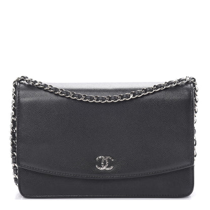 Chanel Caviar Sevruga Wallet On Chain WOC Black 1 of 14