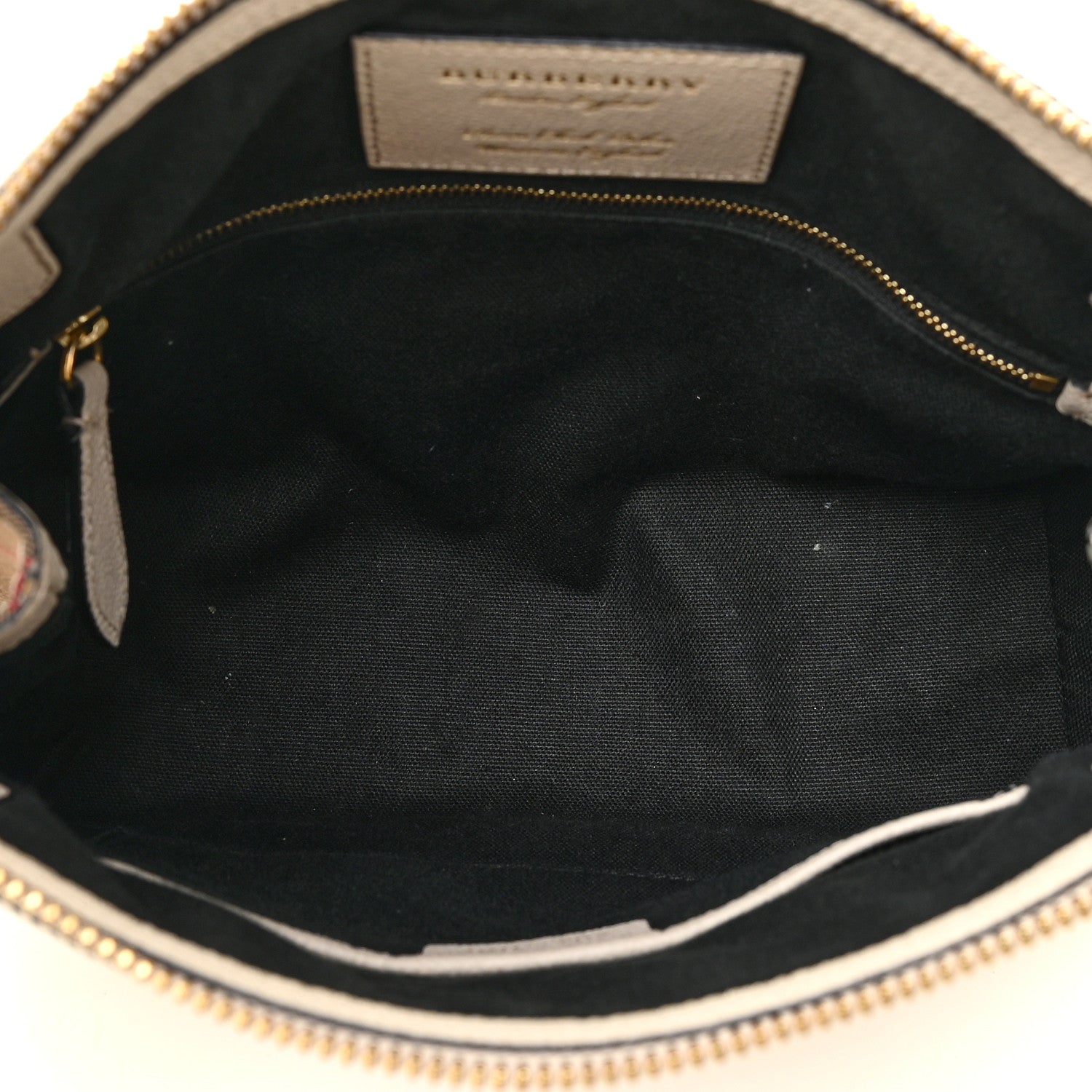 Burberry Soft Grain Calfskin House Check Small Helmsley Crossbody Limestone 5 of 22