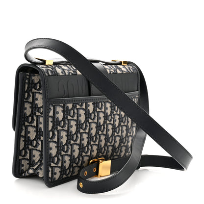 Christian Dior Oblique 30 Montaigne Flap Bag Blue 3 of 10