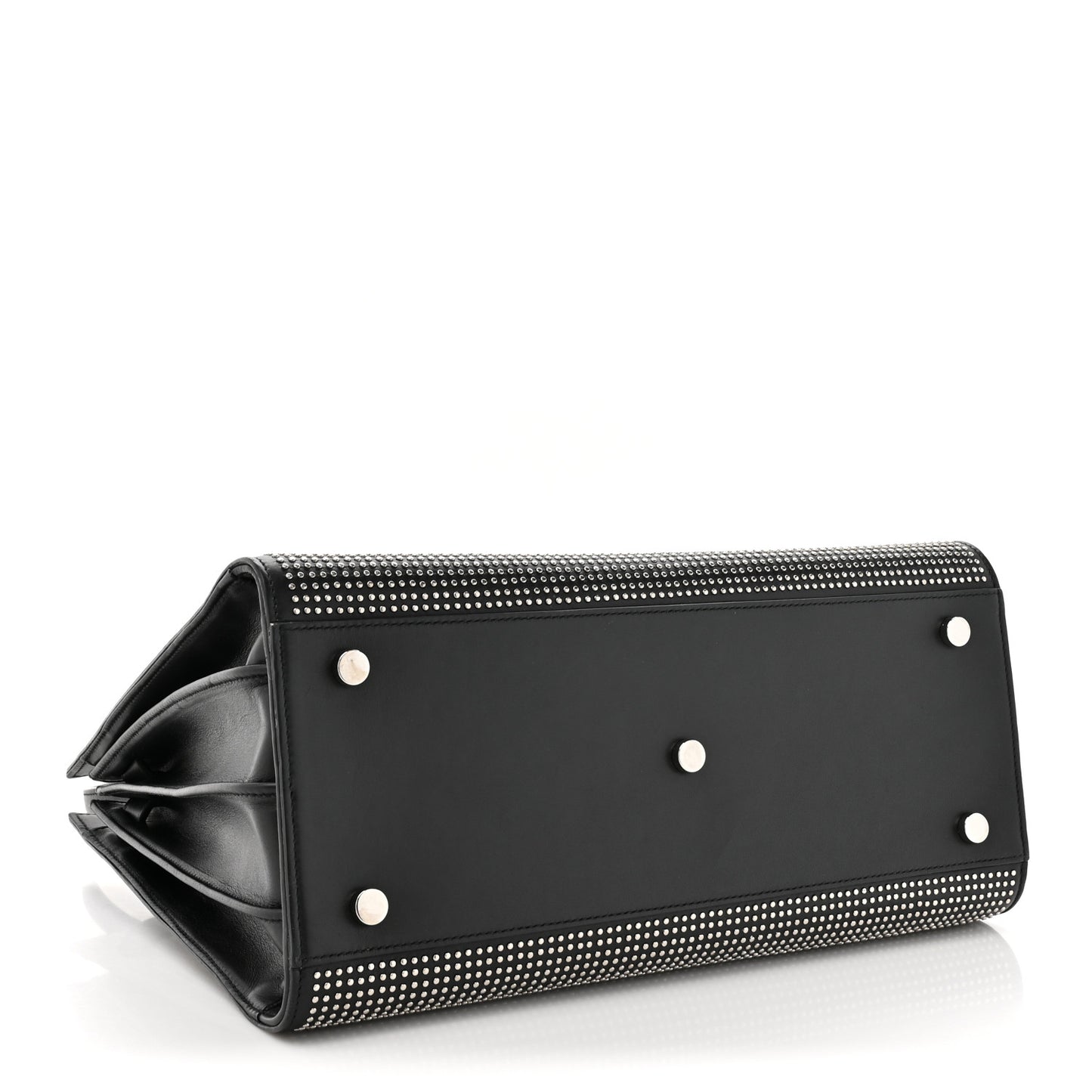 Calfskin Studded Small Sac De Jour Black
