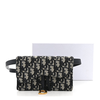 Christian Dior Oblique Saddle Belt Bag Blue 13 of 13