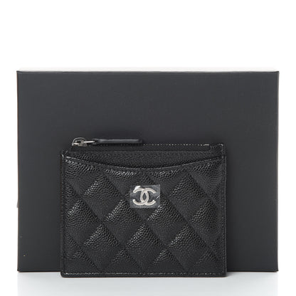Chanel Caviar Quilted CC Zip Card Holder Black 8 of 8