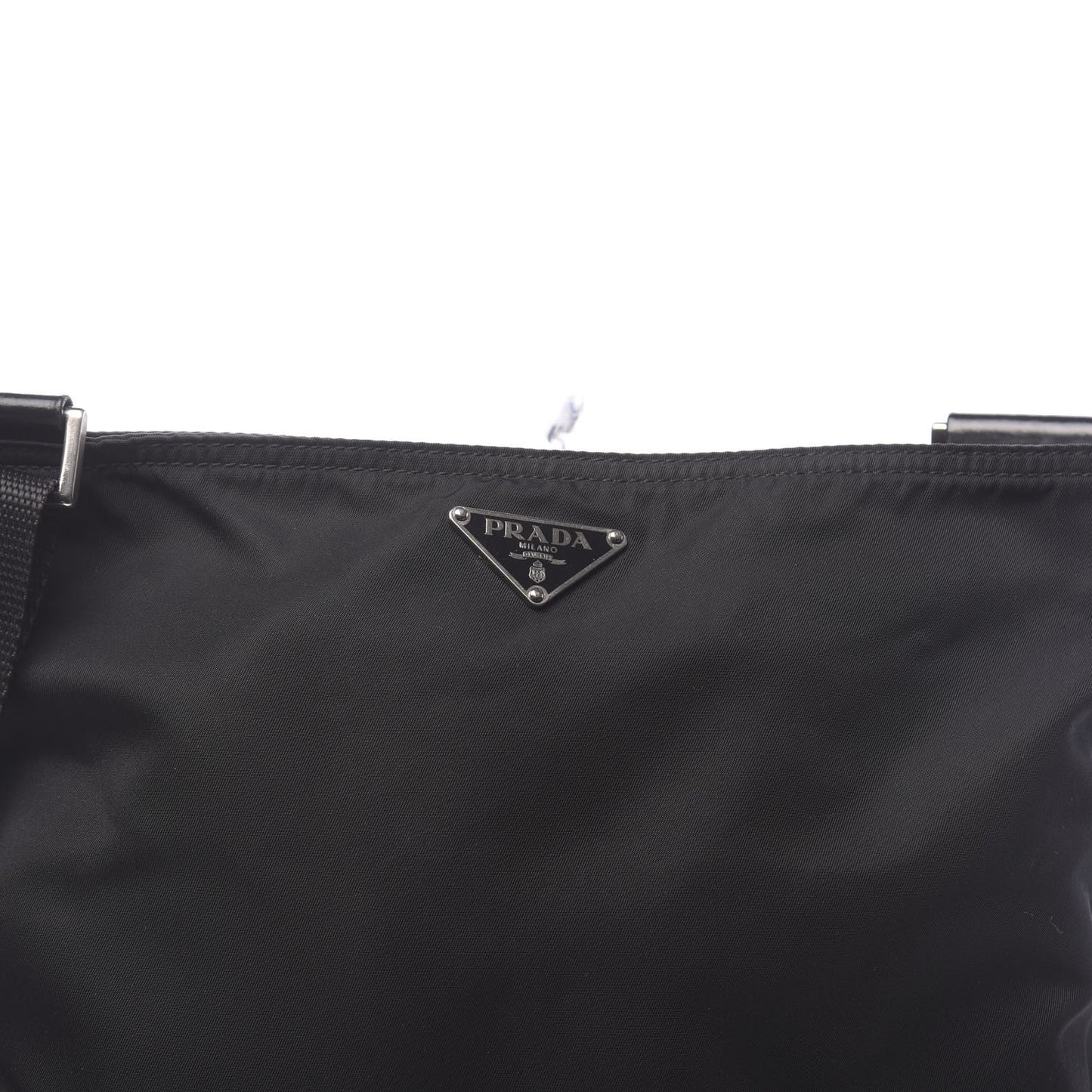 Nylon Vela Flat Messenger Bag Black