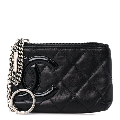 Chanel Calfskin Quilted Cambon Key Pouch Black 1 of 10