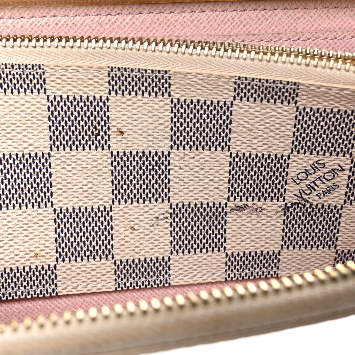 Louis Vuitton Damier Azur Clemence Wallet Rose Ballerine 10 of 11