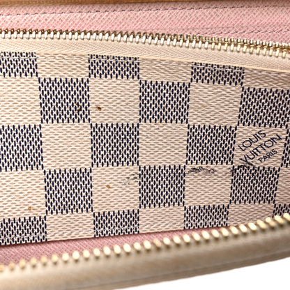 Louis Vuitton Damier Azur Clemence Wallet Rose Ballerine 10 of 11
