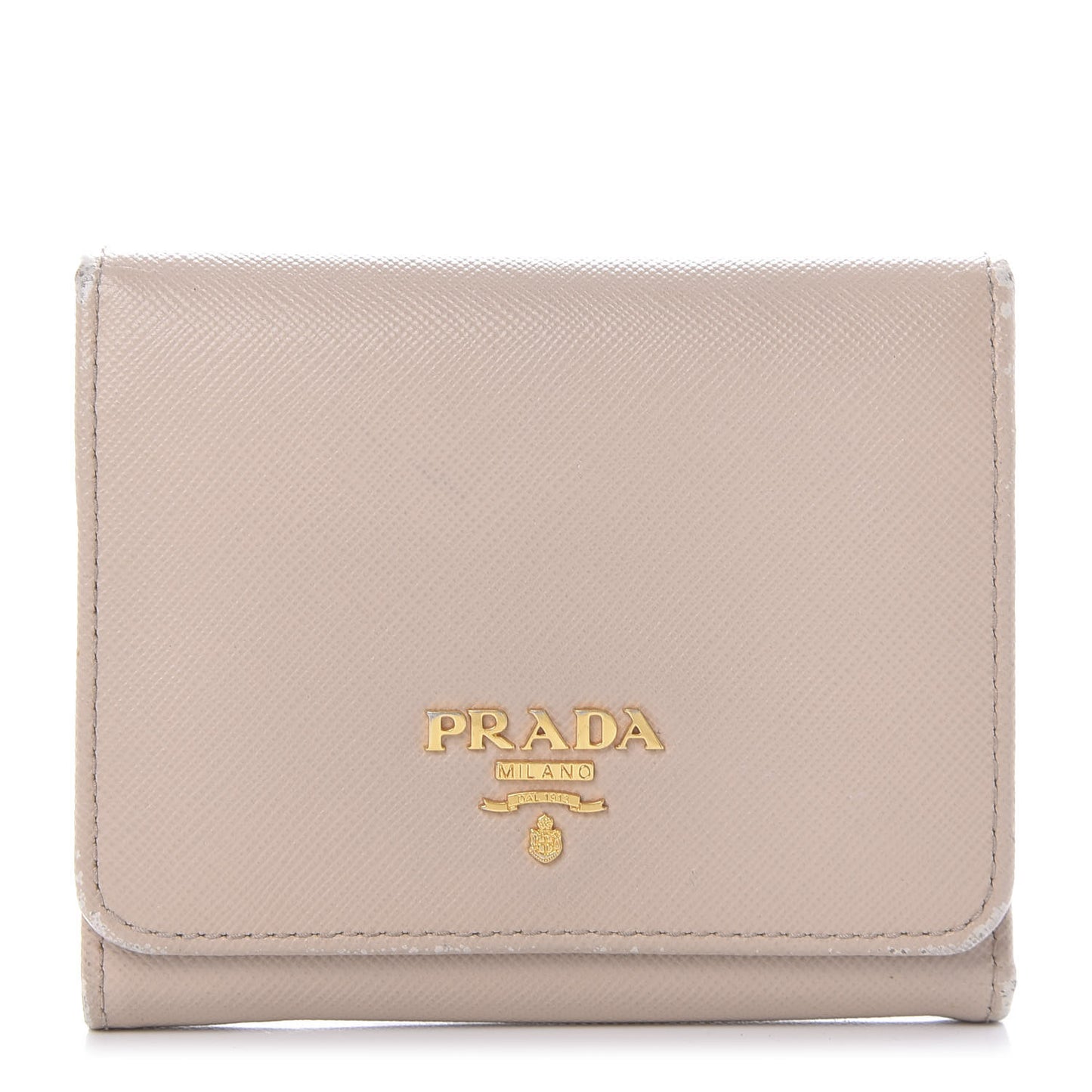 Saffiano Metal Tri-Fold Wallet Cammeo