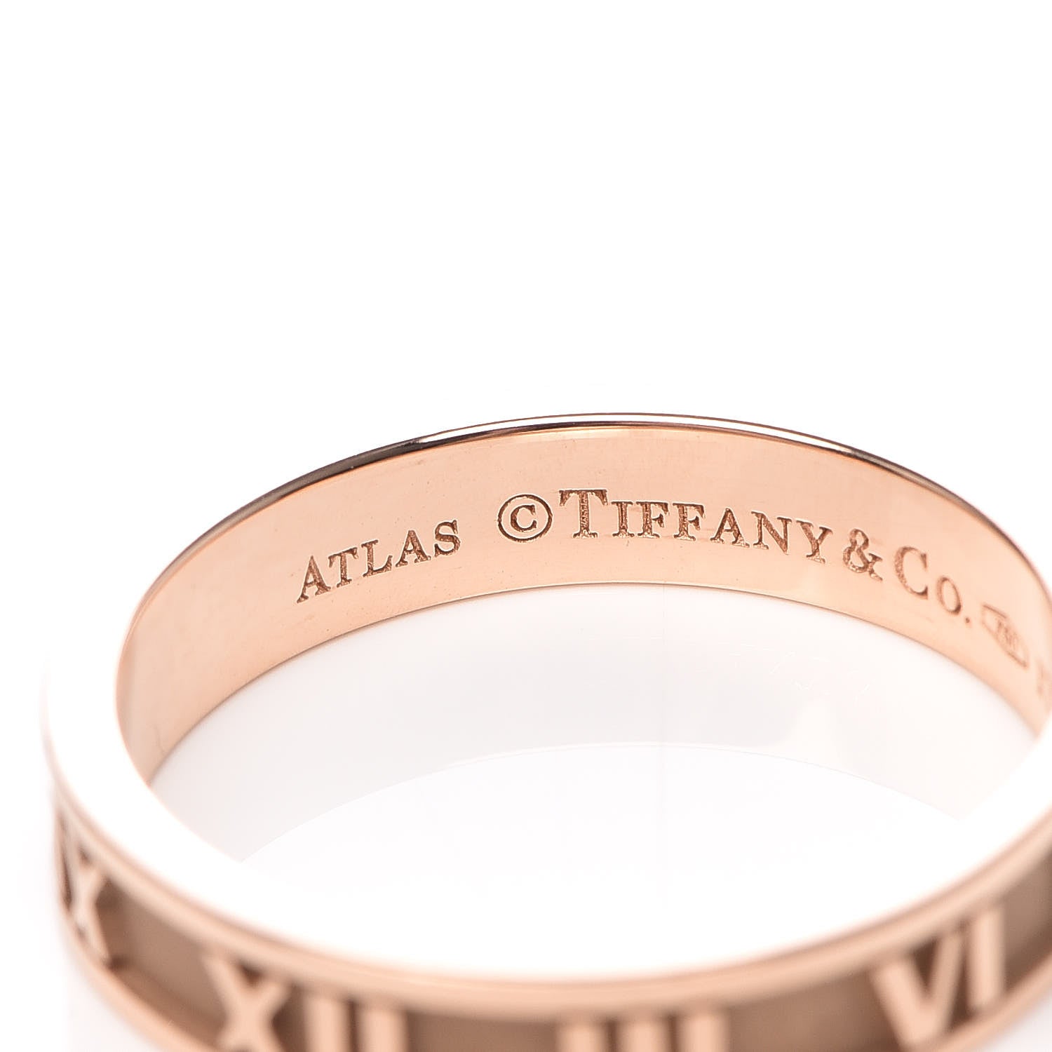 Tiffany 18K Rose Gold Atlas Band Ring 57 8　 4 of 5