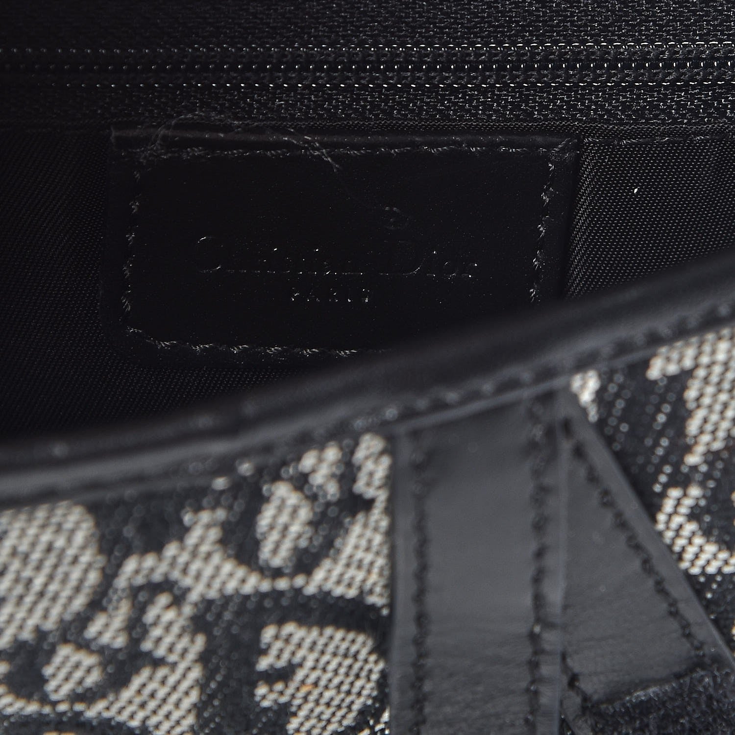 Christian Dior Monogram Saddle Bag Black 6 of 7