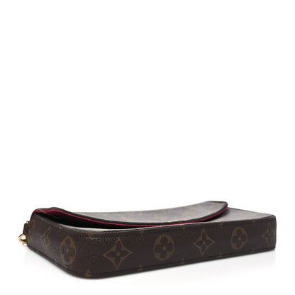 Louis Vuitton Monogram Pochette Felicie Chain Wallet Fuchsia 4 of 12