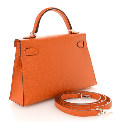 Hermes Epsom Mini Kelly Sellier 20 Orange 3 of 13