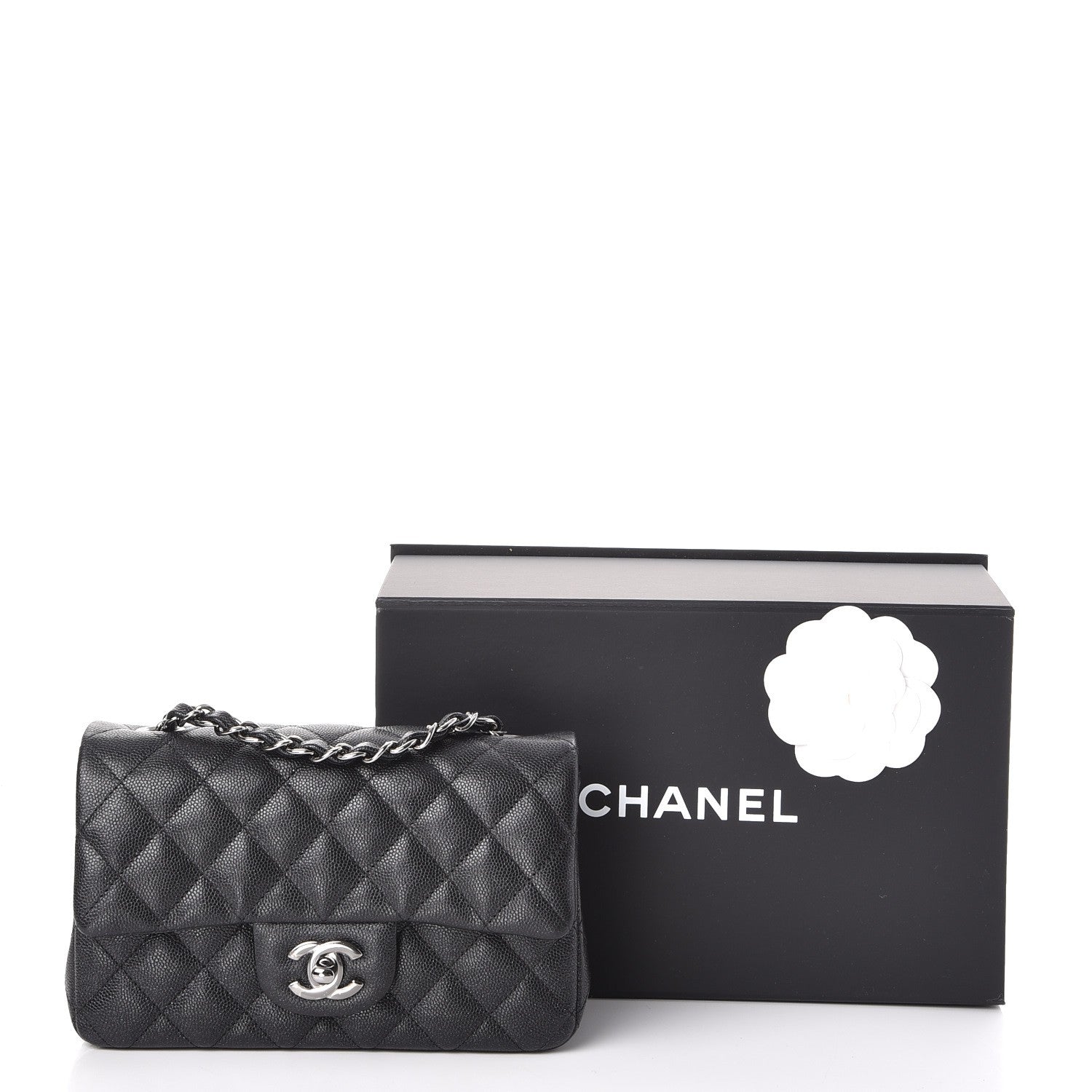 Chanel Iridescent Caviar Quilted Mini Rectangular Flap Black 8 of 8