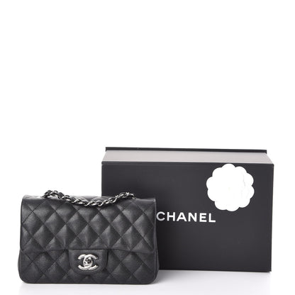 Chanel Iridescent Caviar Quilted Mini Rectangular Flap Black 8 of 8