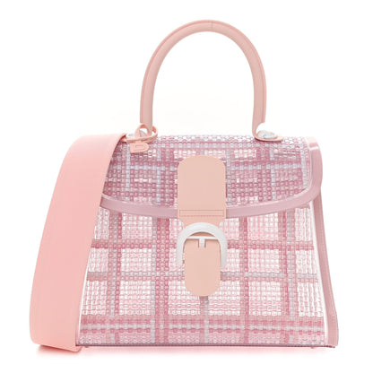 Delvaux Vinyl Gingham The Dreamer MM Brillant Satchel Pink 1 of 10