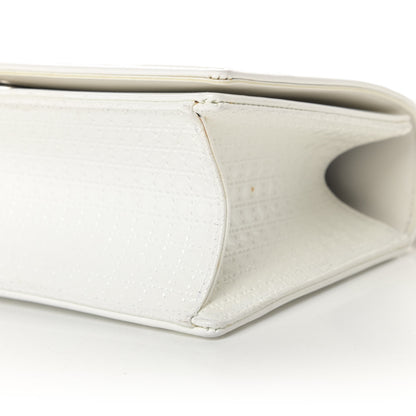 Christian Dior Patent Micro-Cannage Small Diorama Flap Bag White 10 of 16