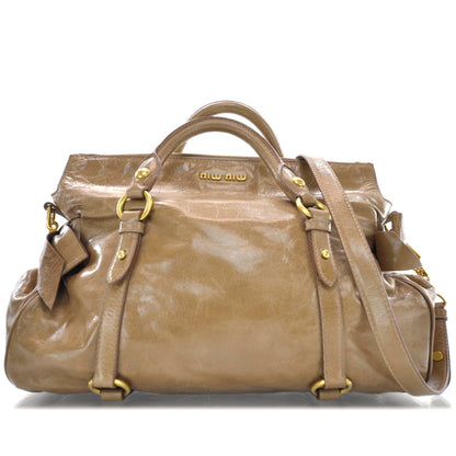 Miu Miu Leather Vitello Lux Bow Bag 1 of 10