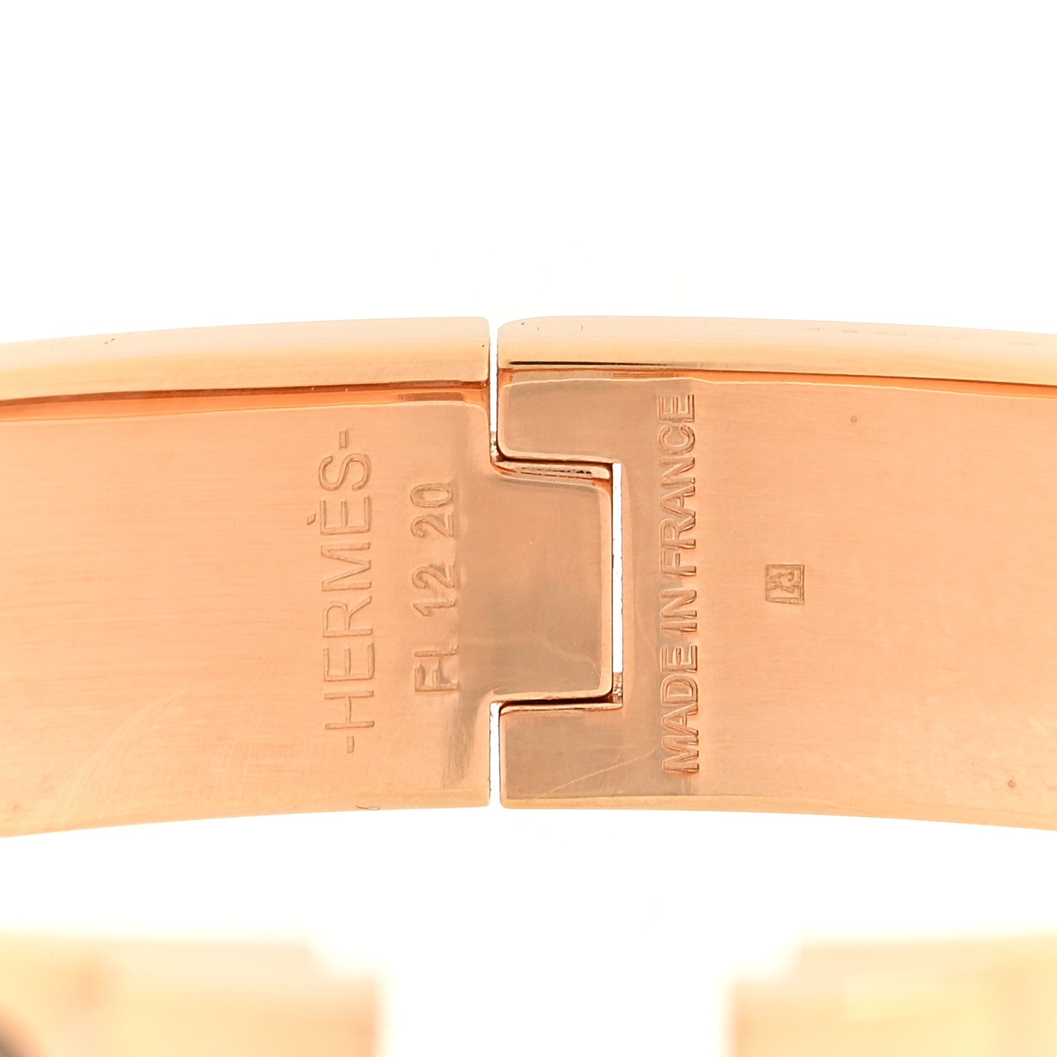 Hermes Enamel Narrow Clic Clac H Bracelet PM Chataigne 4 of 5