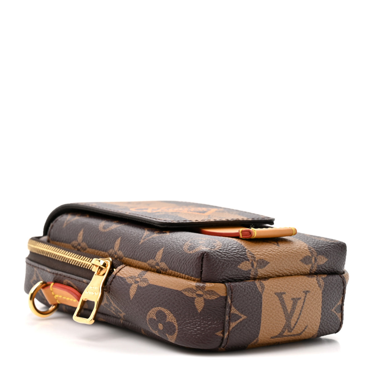 X NIGO Reverse Monogram Flat Double Phone Pouch