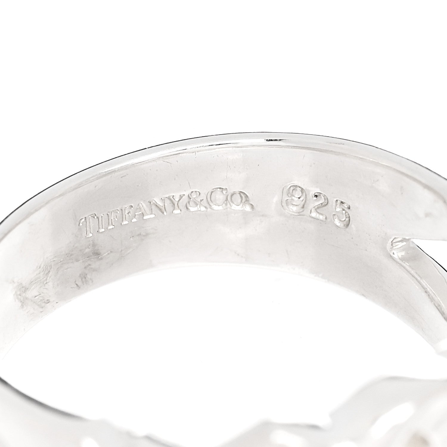 Tiffany Sterling Silver Paloma Picasso Loving Heart Band Ring 48 4.5 4 of 4