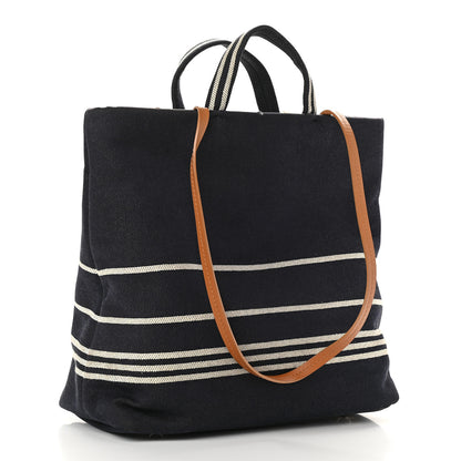 Chanel Denim Tall Shopping Tote Blue 3 of 9