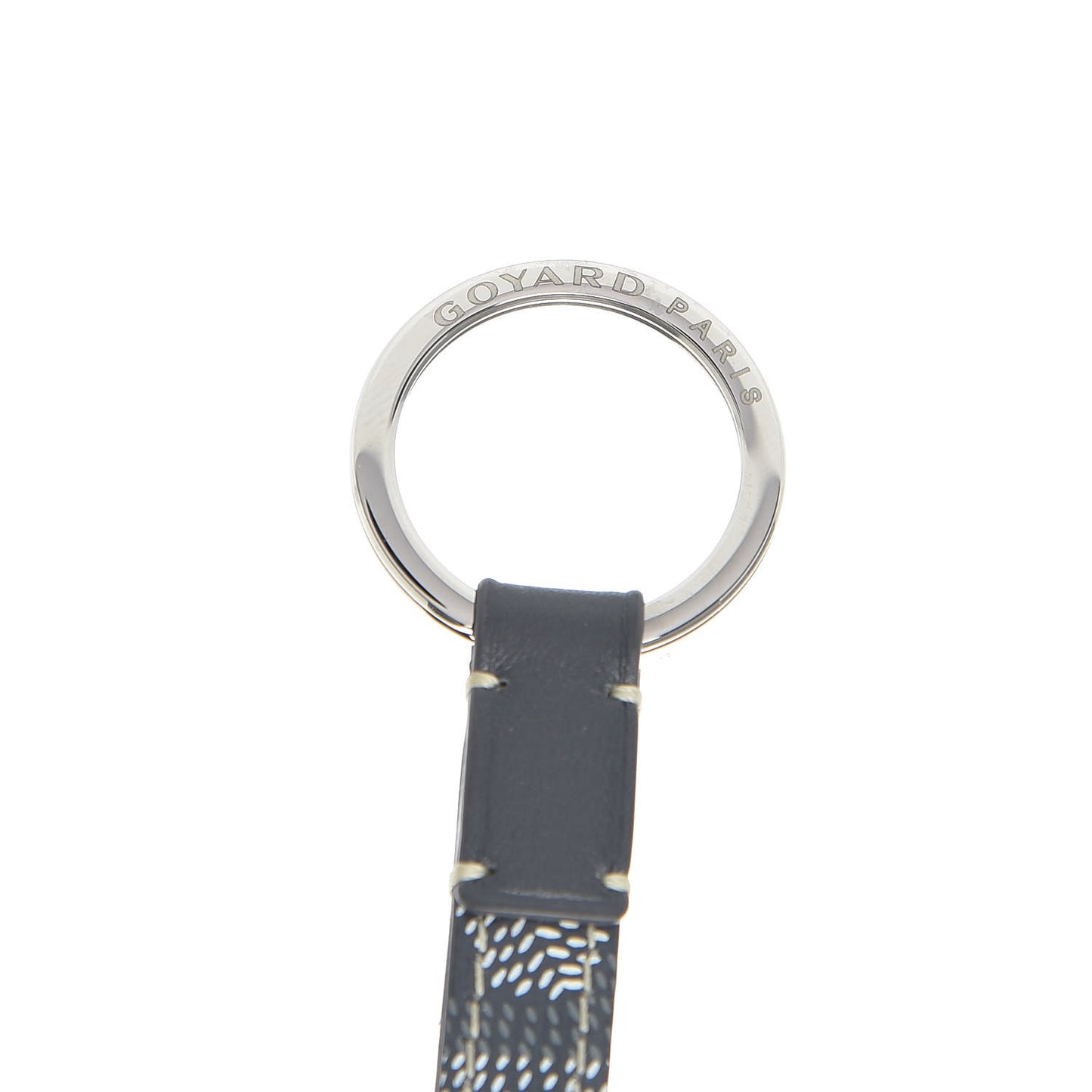 Goyardine Sesame Key Holder Grey