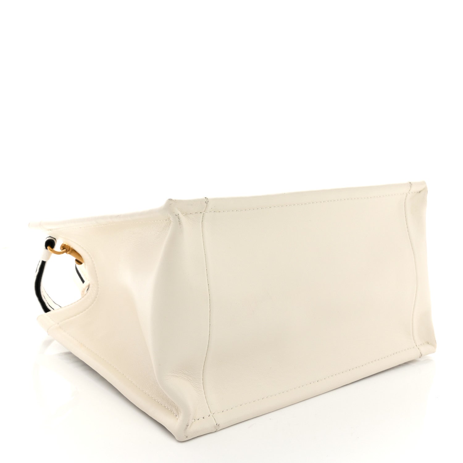 Christian Dior Calfskin Canvas Embroidered Small Dioramour Je Vous Adore Book Tote With Strap White Black Red 4 of 11