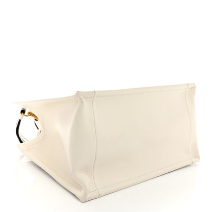 Christian Dior Calfskin Canvas Embroidered Small Dioramour Je Vous Adore Book Tote With Strap White Black Red 4 of 11