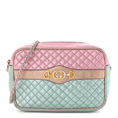 Gucci Laminated Nappa Trapuntata Small Zumi Shoulder Bag Rosa 1 of 10