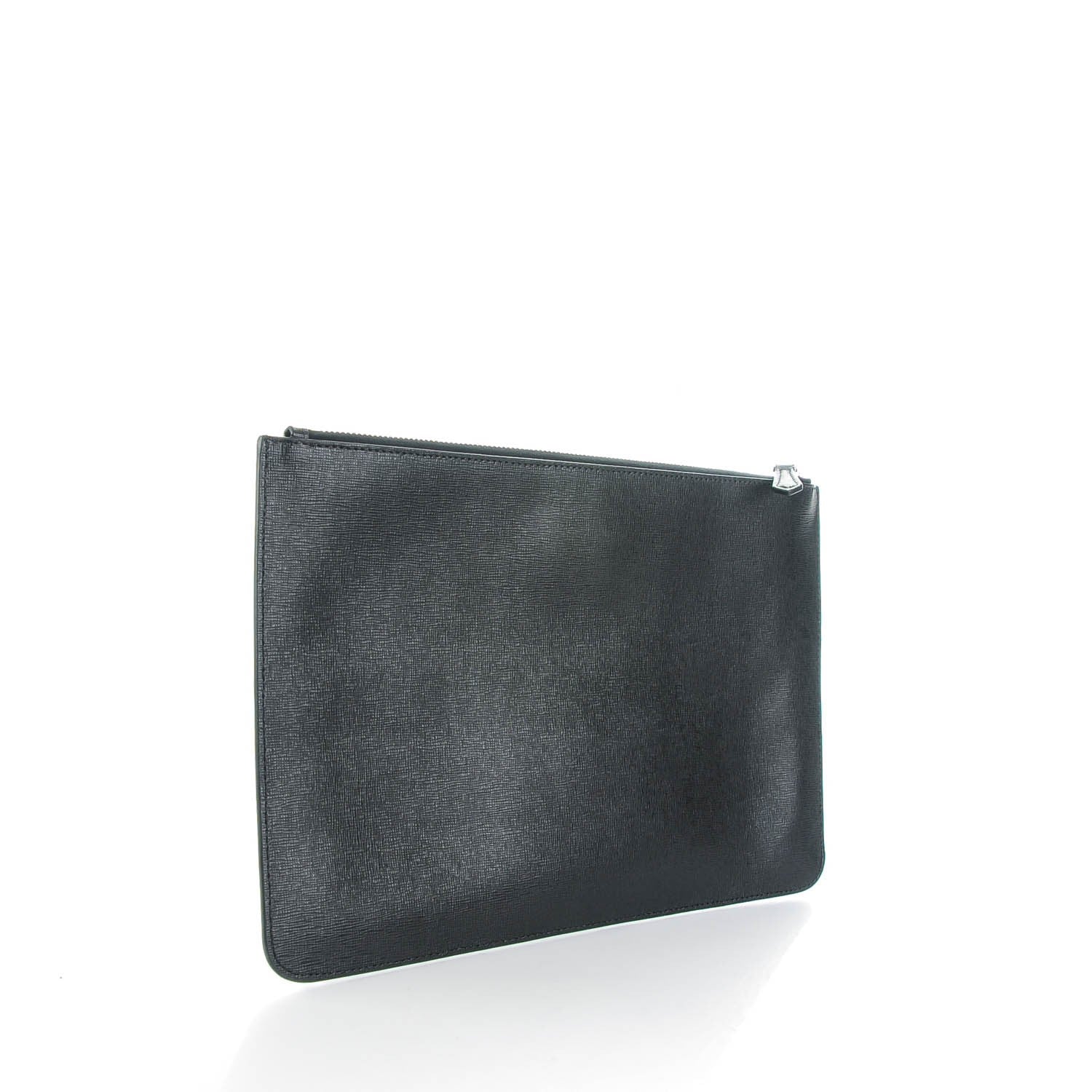 Fendi Vitello Elite Flamingo Mink Karlito Studded Pouch Black White Plaster 3 of 7