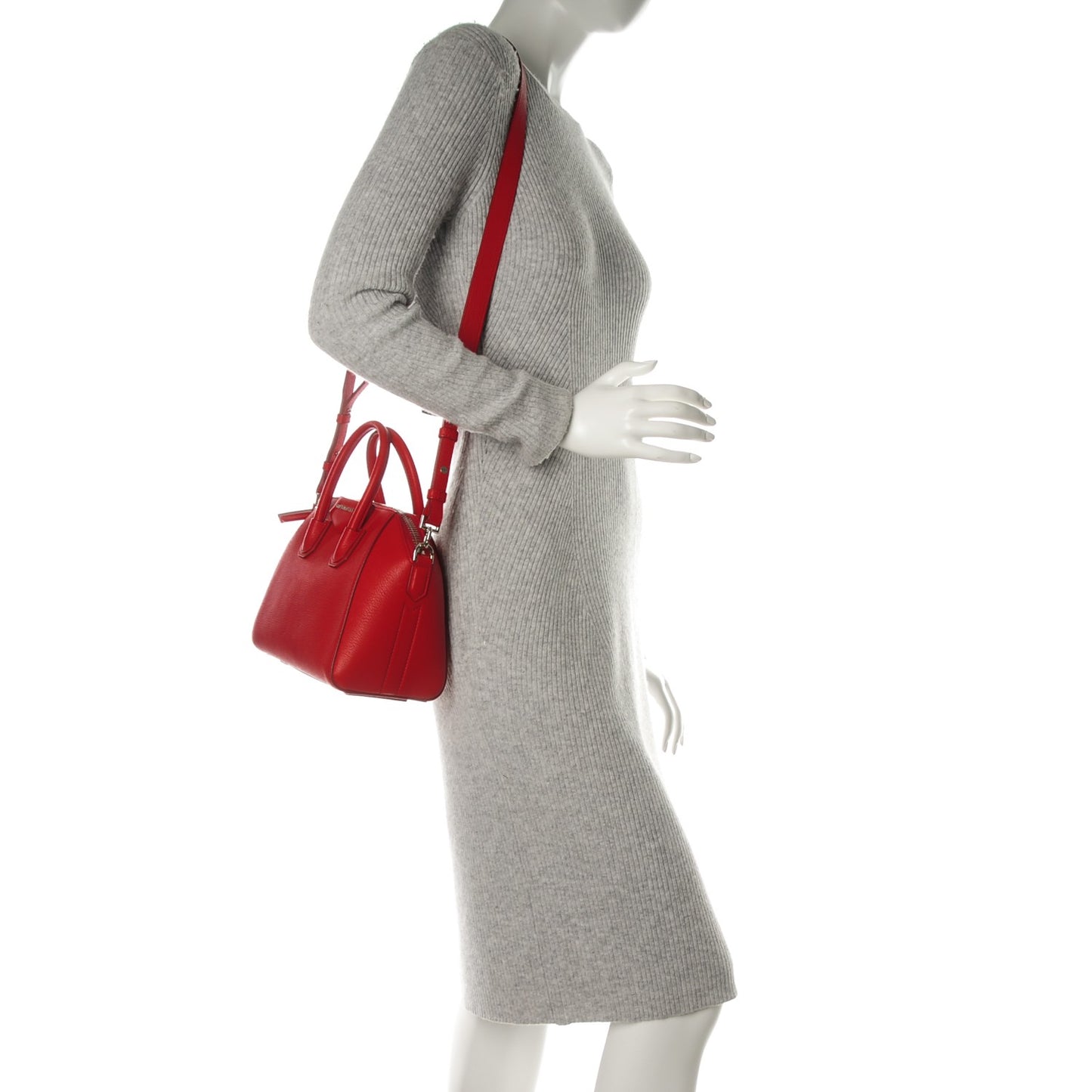 Sugar Goatskin Mini Antigona Red