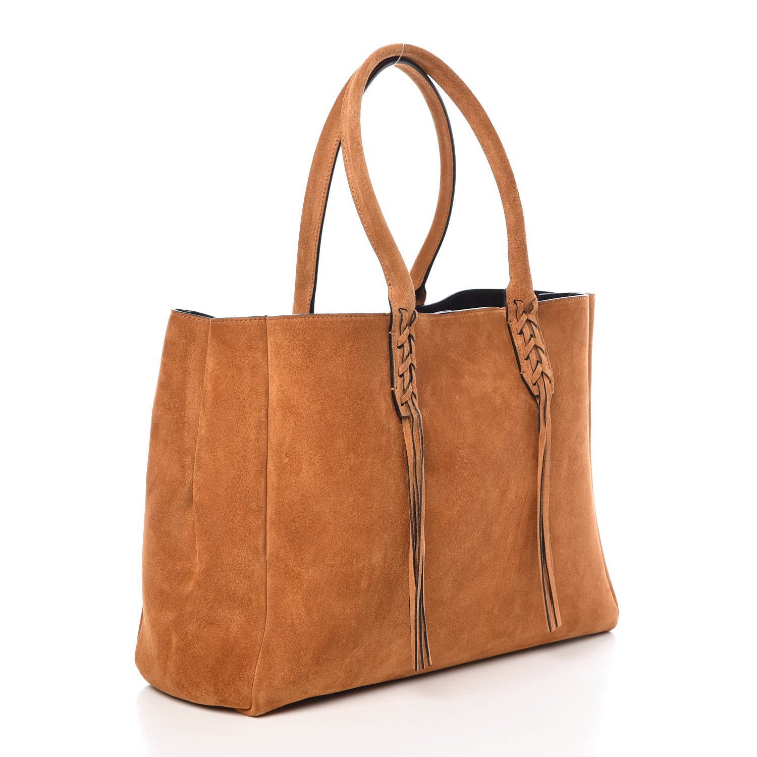 Lanvin Suede Small Fringe Shopper Tote Ginger Red 4 of 12