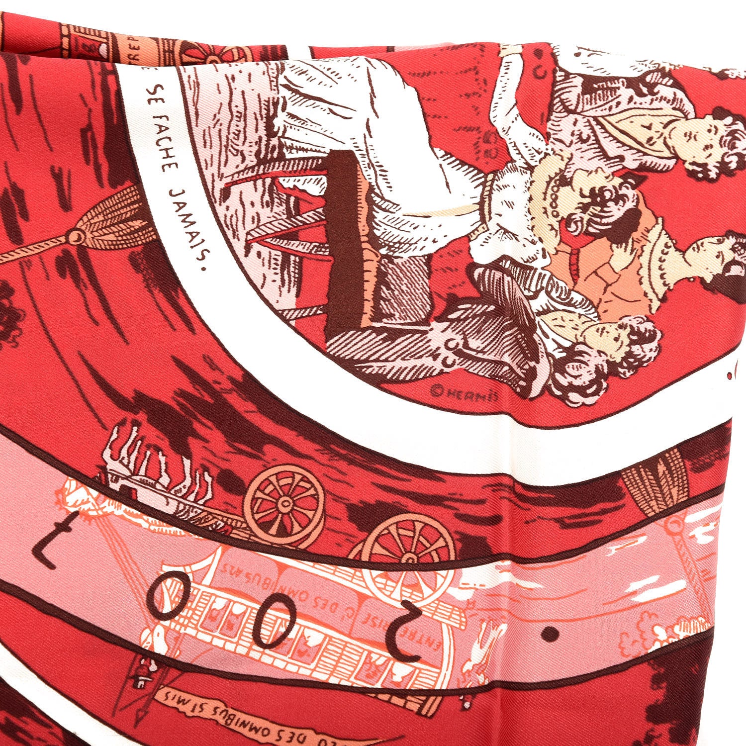 Hermes Silk Jeu de Omnibus et Dames Blanches Scarf 70 4 of 4