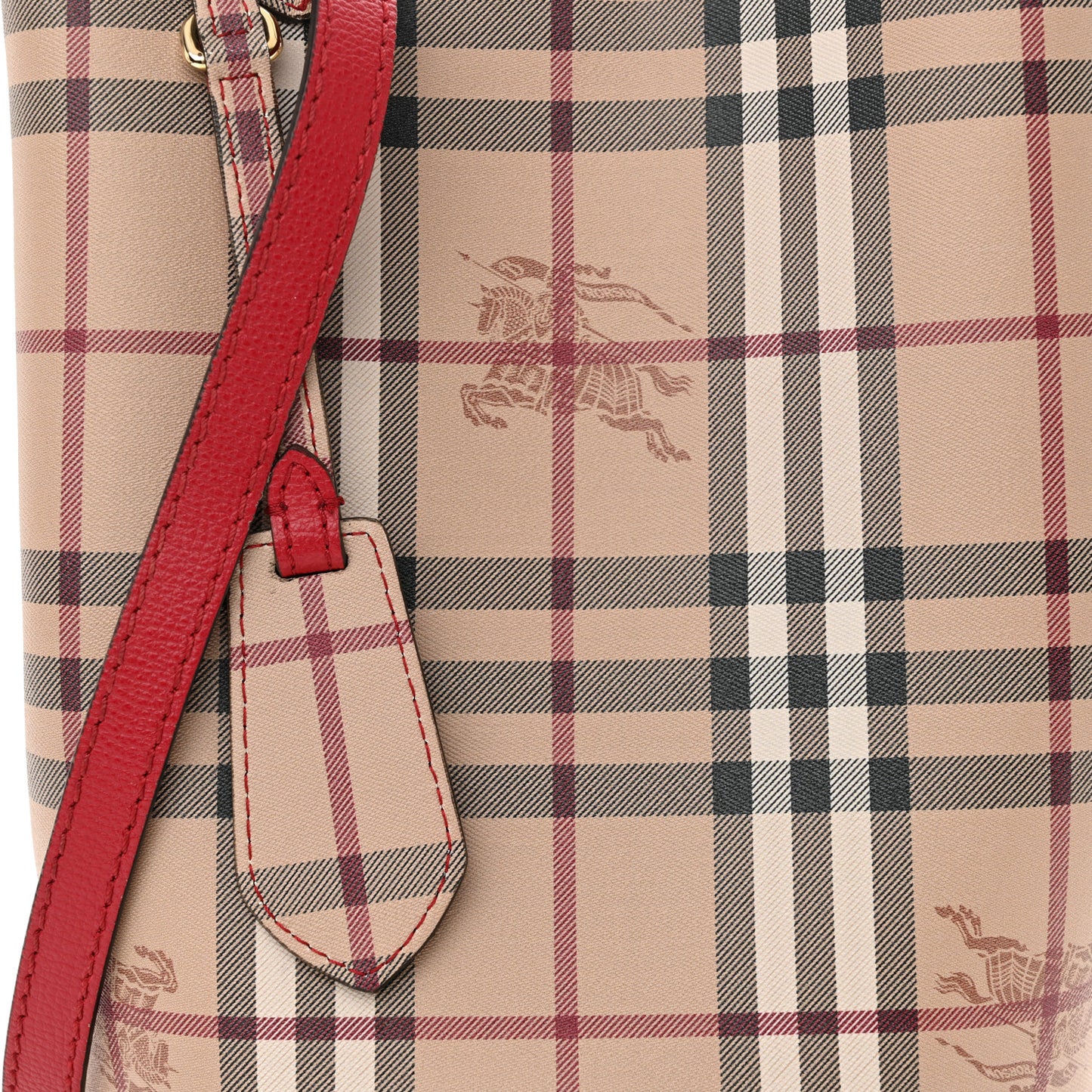 Haymarket Check Colours Small Lorne Bucket Crossbody Poppy Red