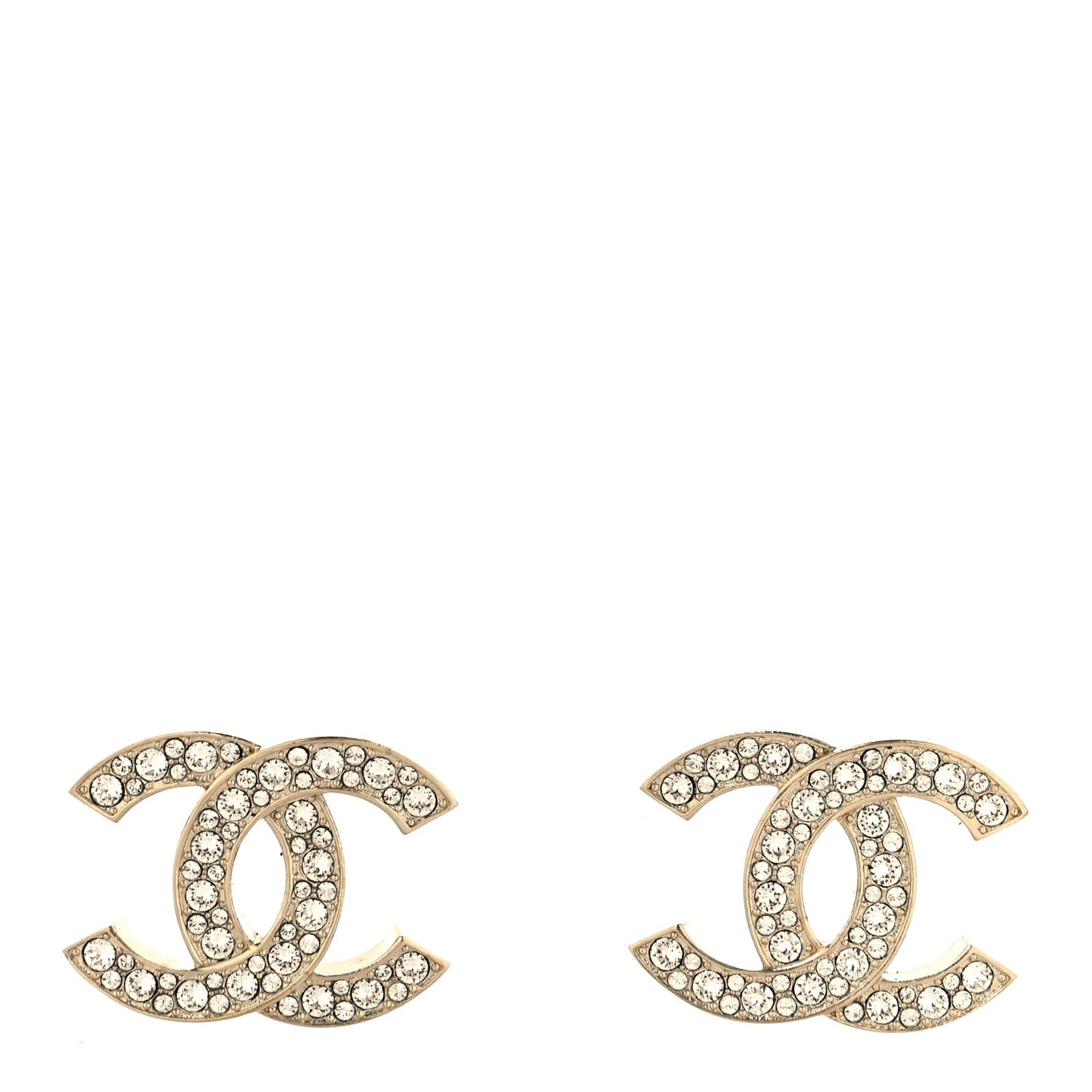Crystal CC Earrings Gold
