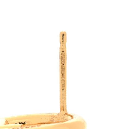 Fendi FF Crystal Round Earrings Gold 4 of 4