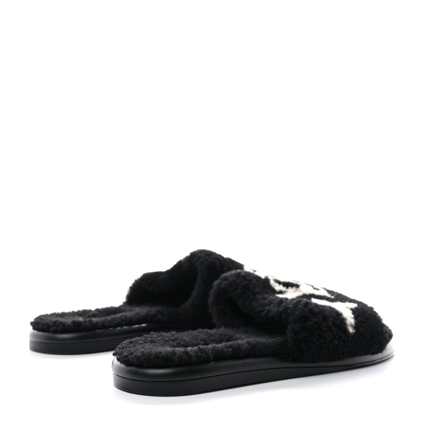 Shearling Magnetic Flat Mule 40 Black