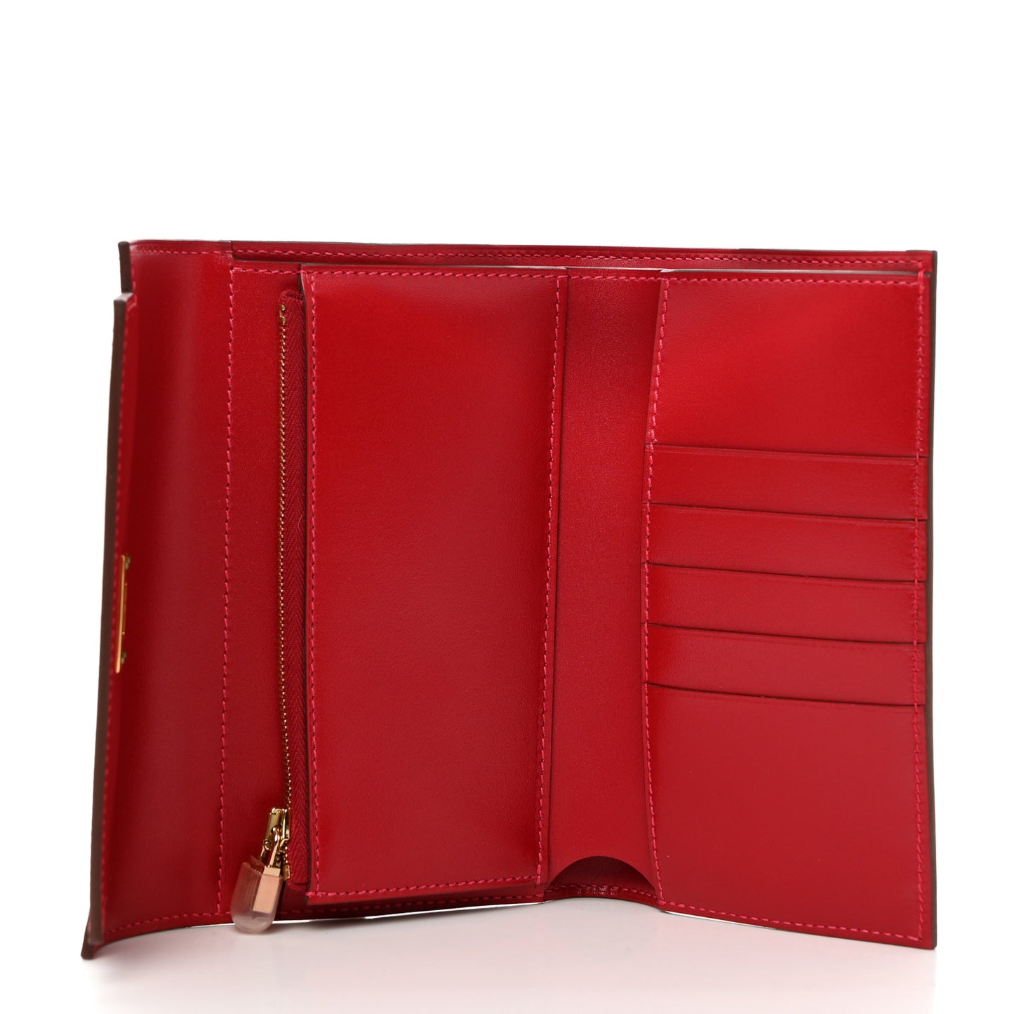 Tadelakt Kelly Medium Wallet Rouge Vif