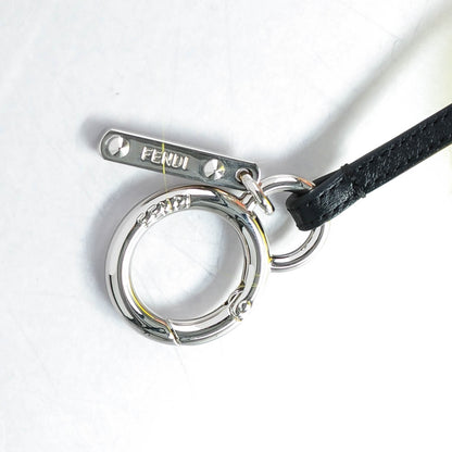 Fendi Fox Mink Goat Fur Mini Karlito Bag Charm White Black Flamingo 4 of 5