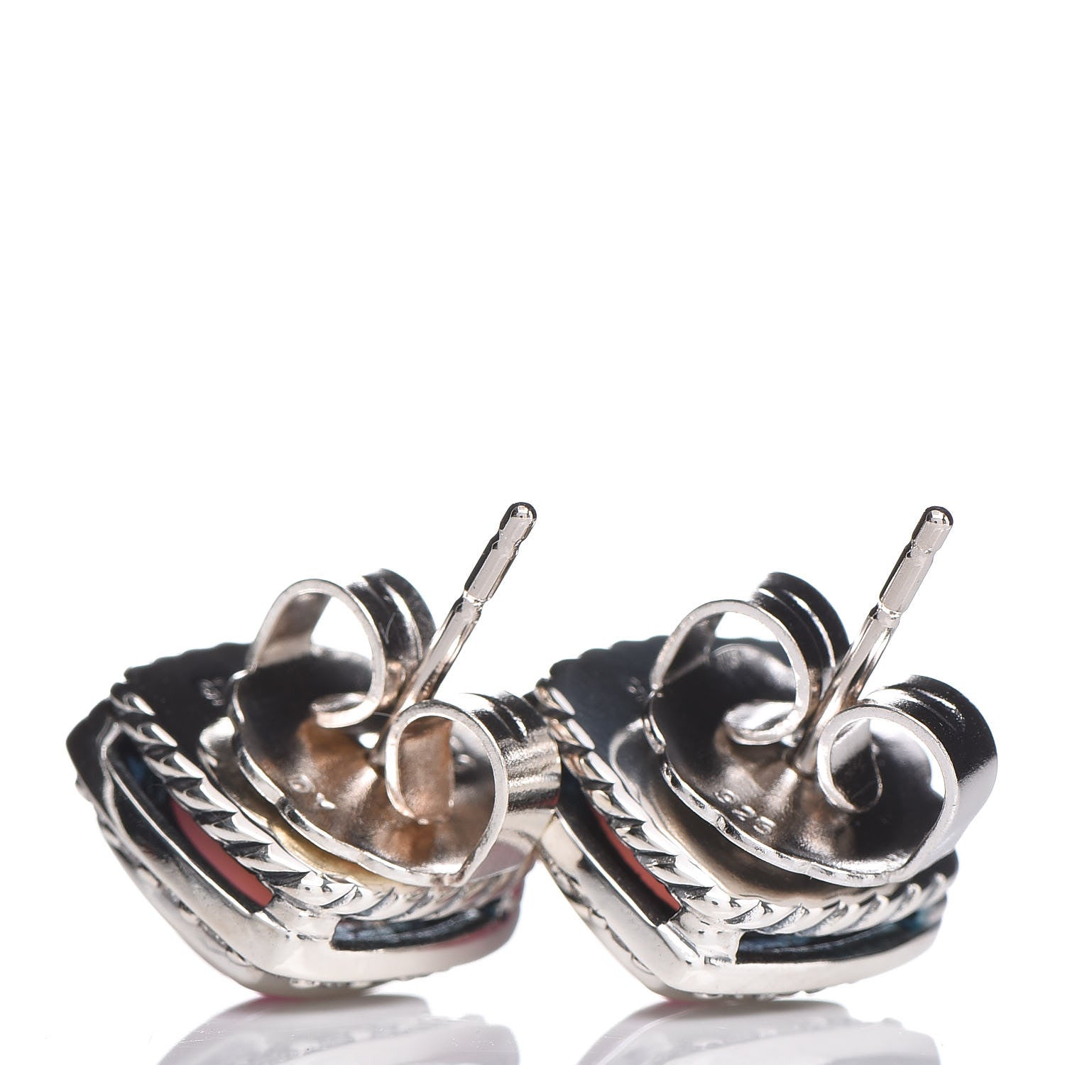 David Yurman Sterling Silver Diamond Rose Quartz 7mm Petite Albion Earrings 3 of 4